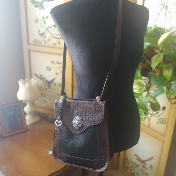 Brighton Handbags - Brighton croc and calf leather cross body